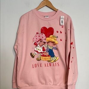 Strawberry shortcake Pink Graphic Sweatshirt NWT Size Large